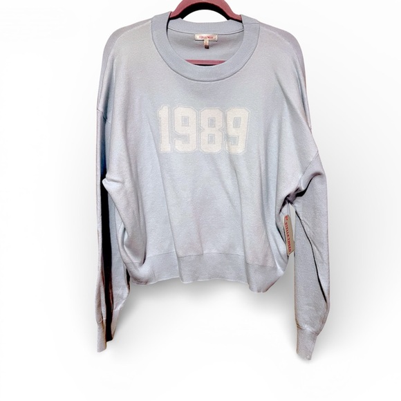 Stella Tweed Tops - Stella Tweed Light Gray 1989 Taylor Swift Sweater